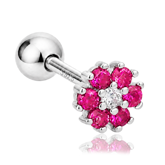 Pink Clover Earring