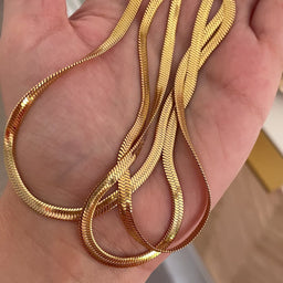 Collar Cadena de Serpiente Oro - 4mm