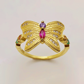 Anillo Flira Mariposa Oro