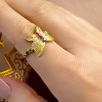 Anillo Flira Mariposa Oro