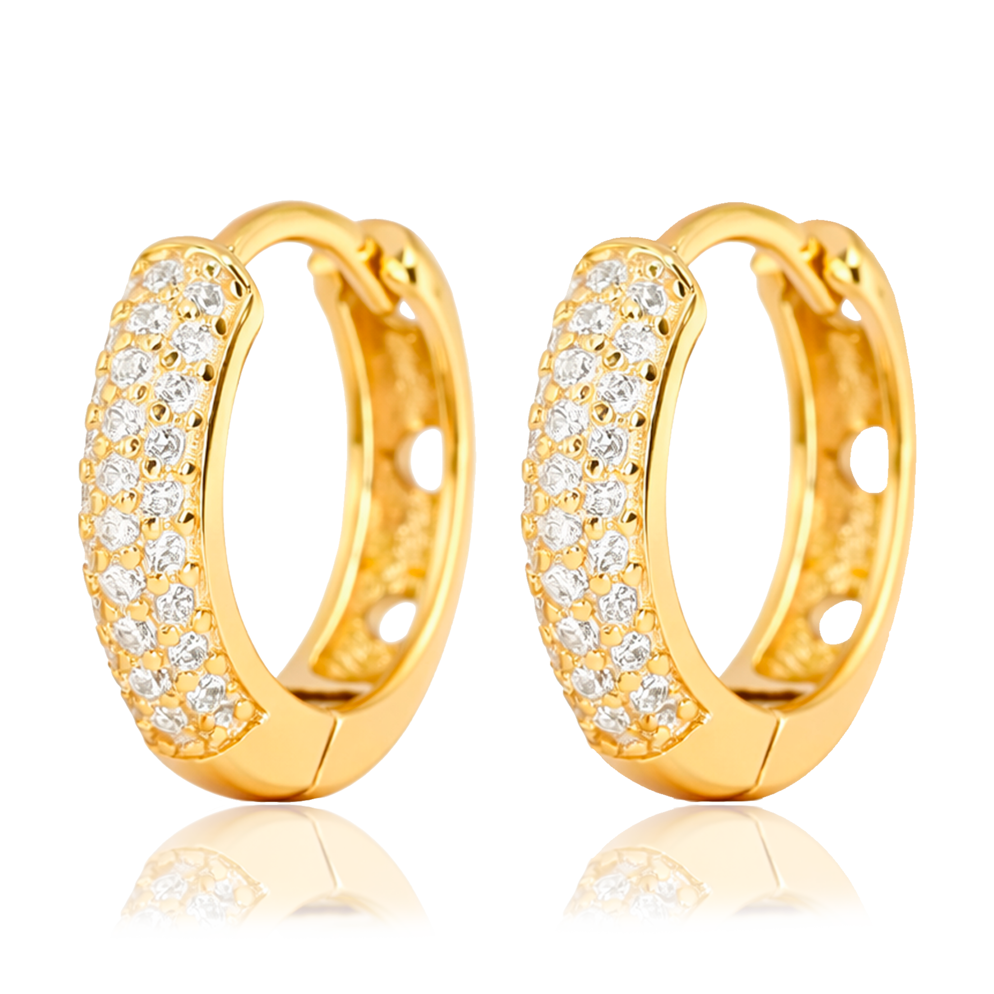 Orecchini a cerchio in oro - 10mm