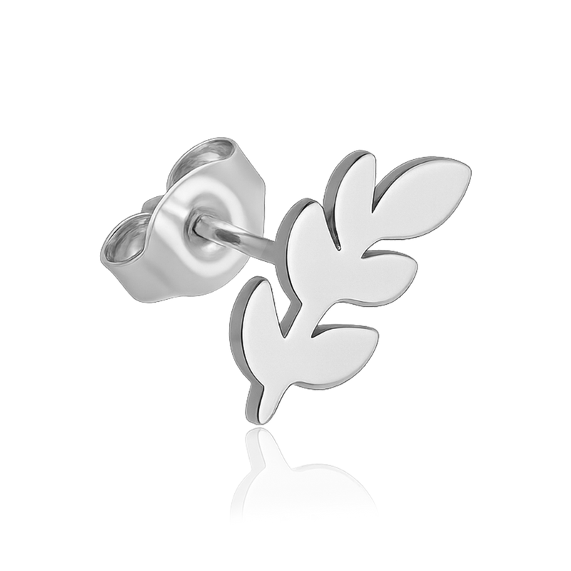 Pendiente Rama de Hojas Plata