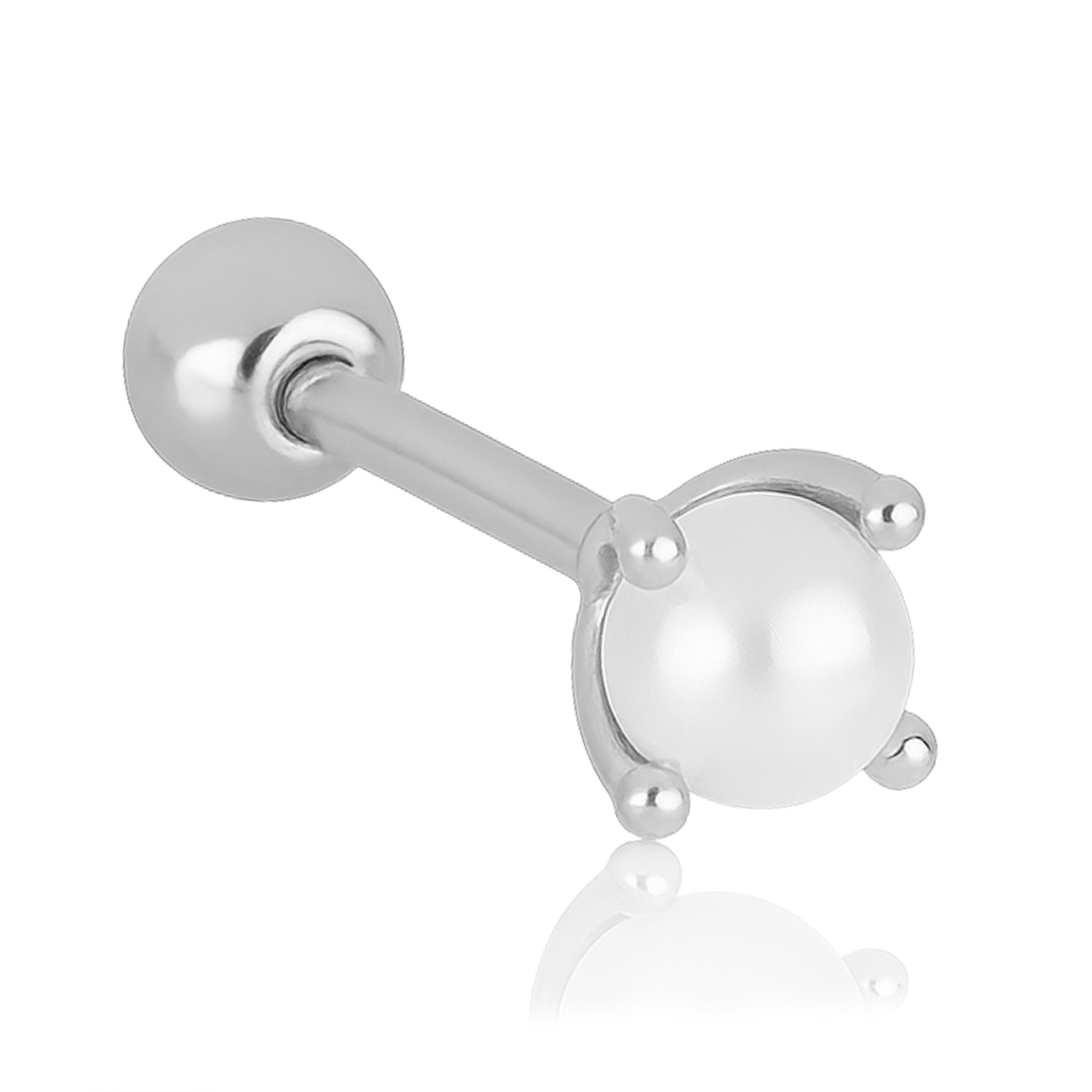 Pendiente Perlita Plata