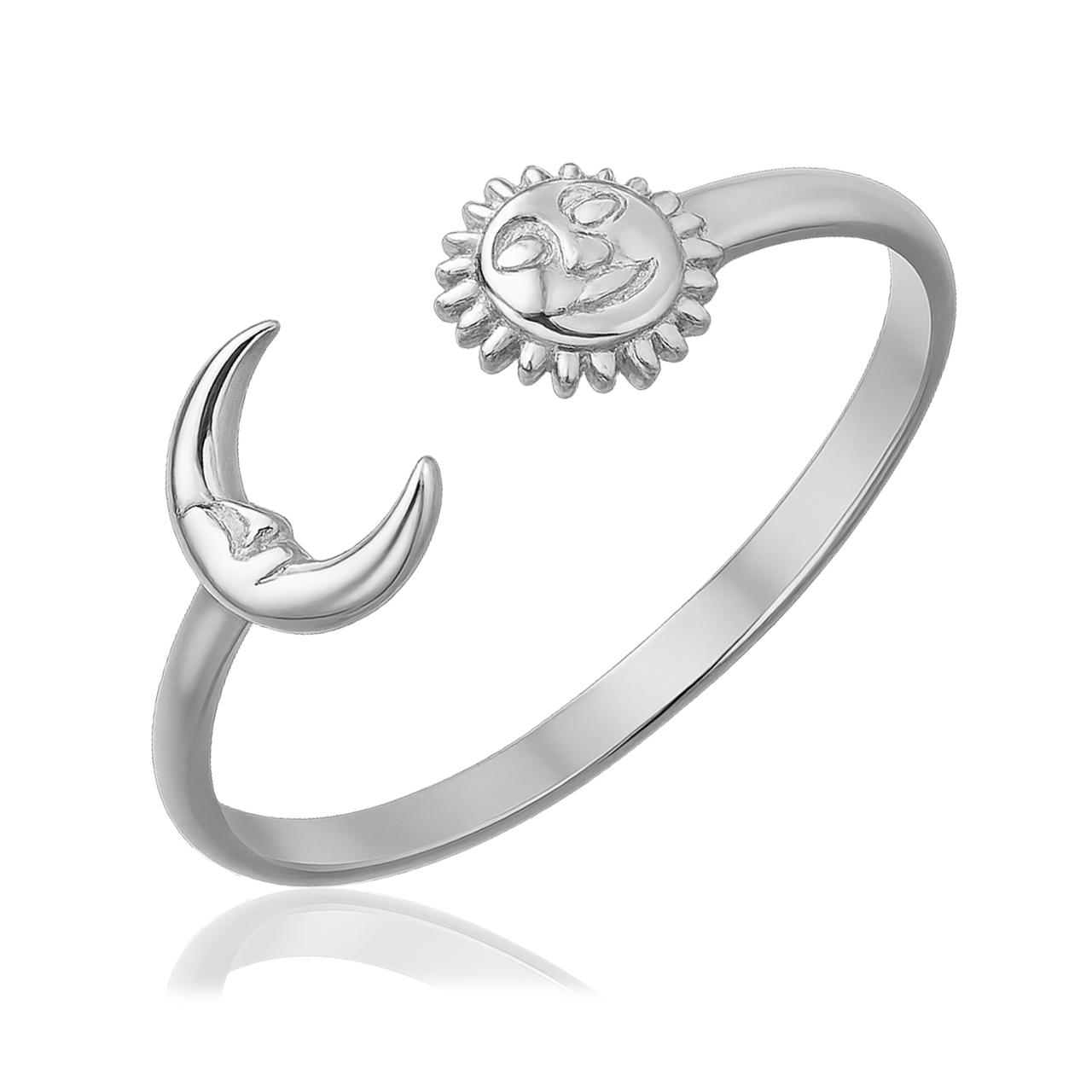 Anillo Sol y Luna Plata