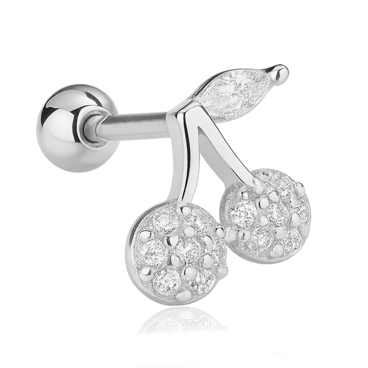 Pendiente Shiny Cherry Plata