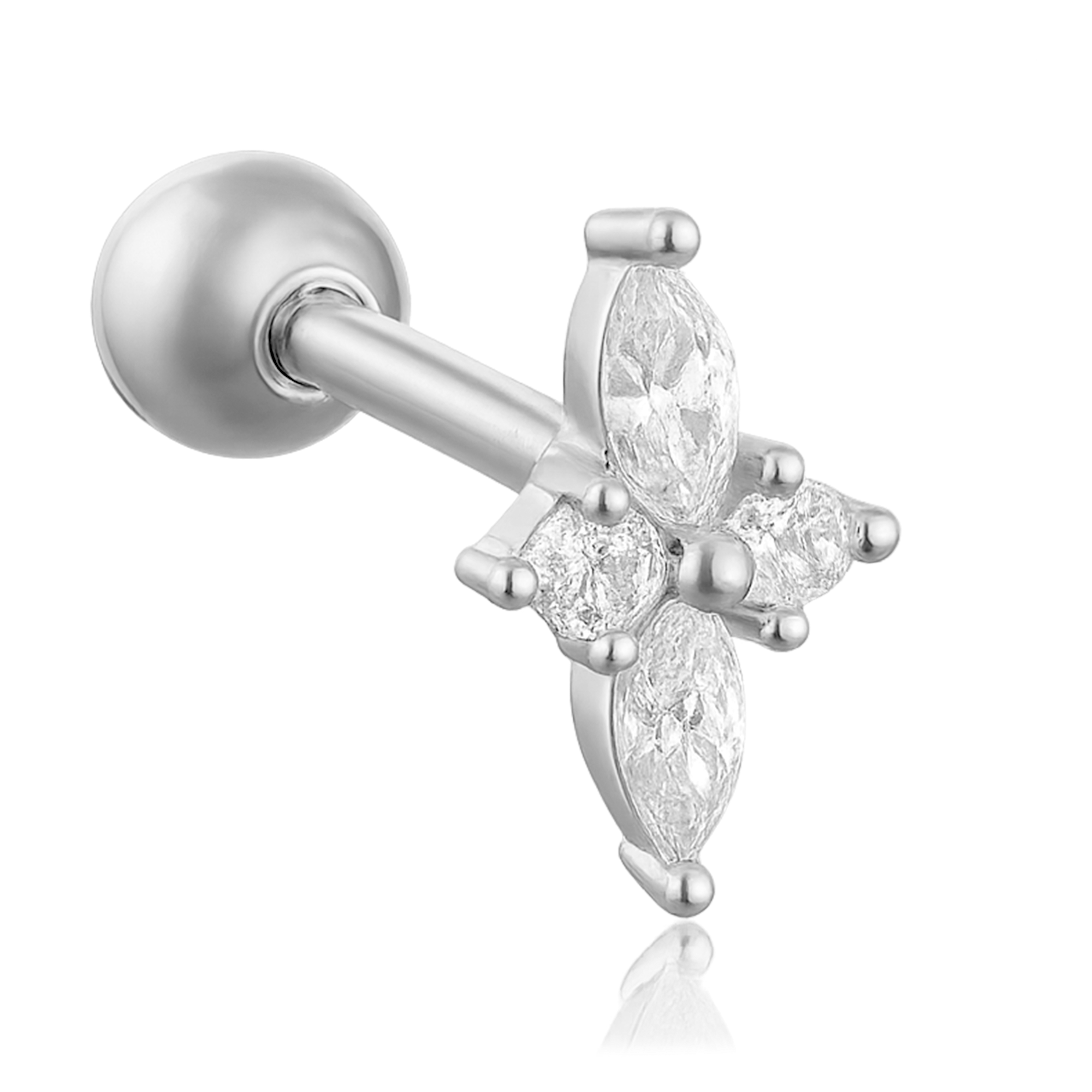 Pendiente Lirio Plata