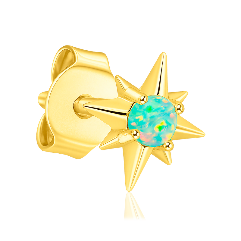 Orecchino Stella Opale Oro