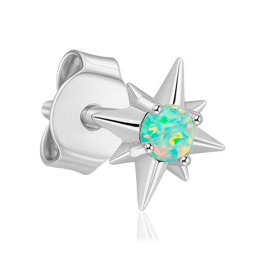 Pendiente Stella Ópalo Plata