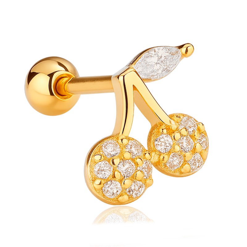 Pendiente Shiny Cherry Oro