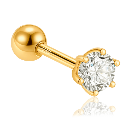 Pendiente Mini Brillo Oro - 3mm