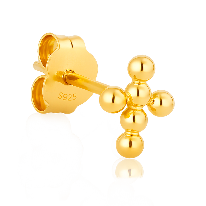 Pendiente Mini Cruz Oro