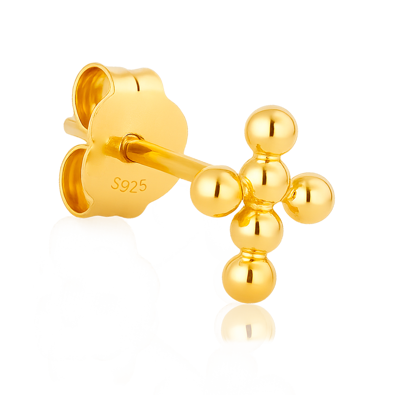 Pendiente Mini Cruz Oro