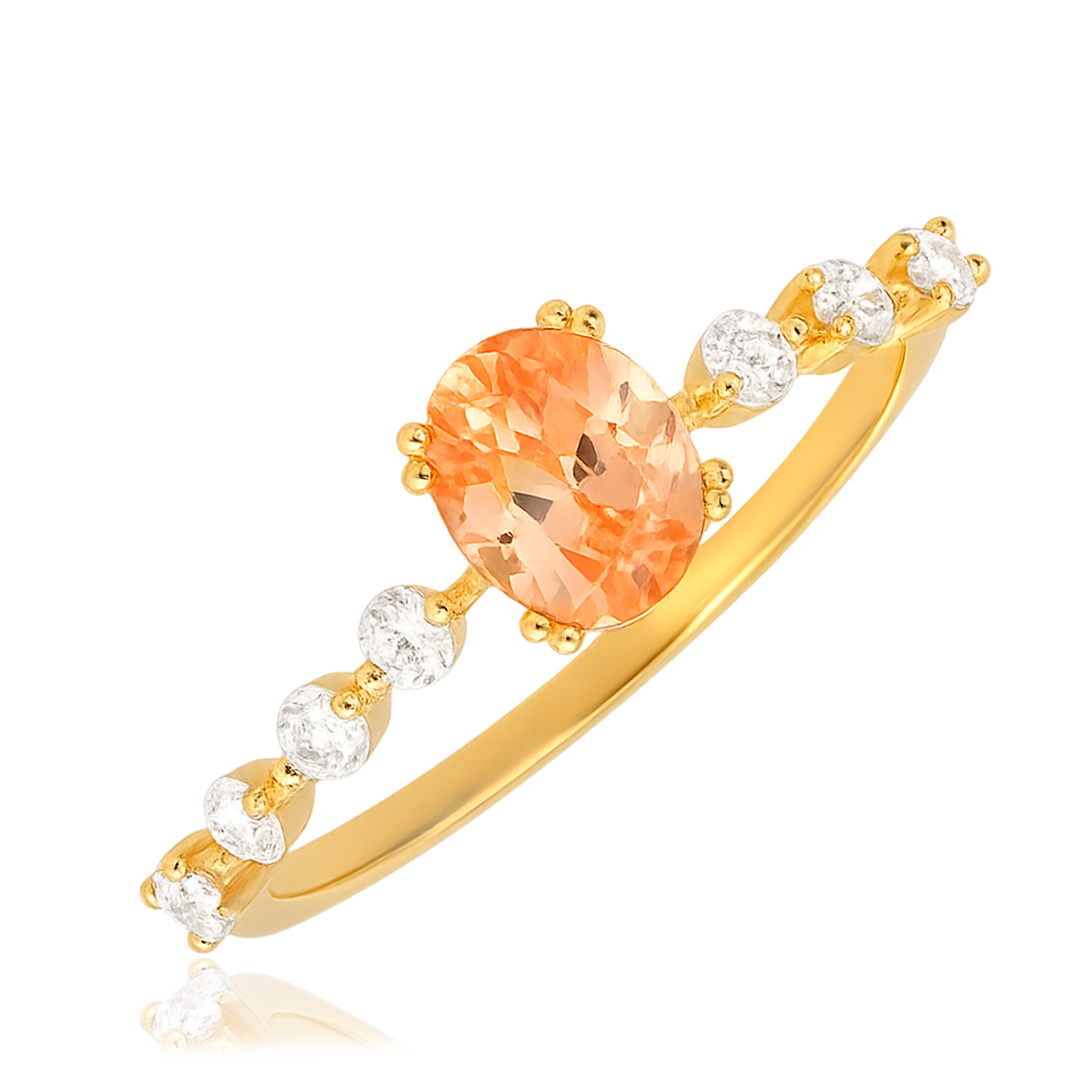 Anillo Zarina Naranja Oro