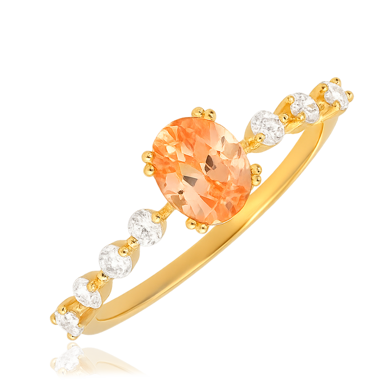 Anillo Zarina Naranja Oro
