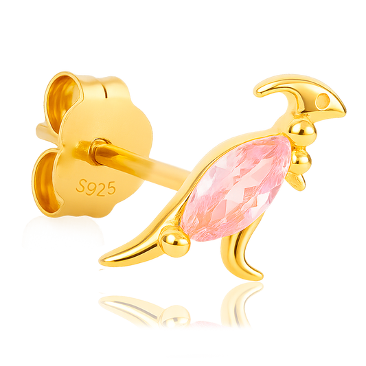 Pendiente Pink Dino