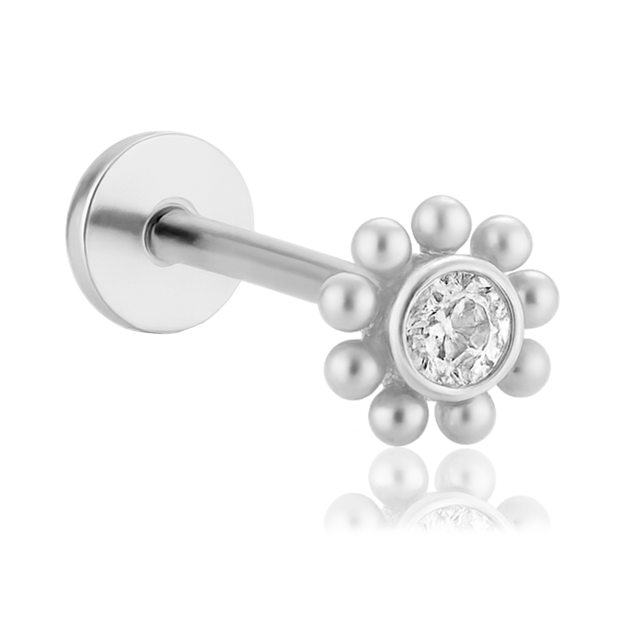 Pendiente Sunflower Plata