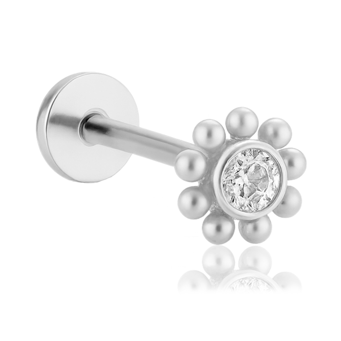 Pendiente Sunflower Plata