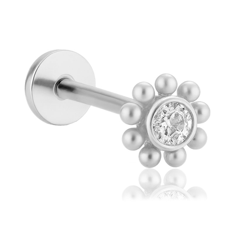 Pendiente Sunflower Plata