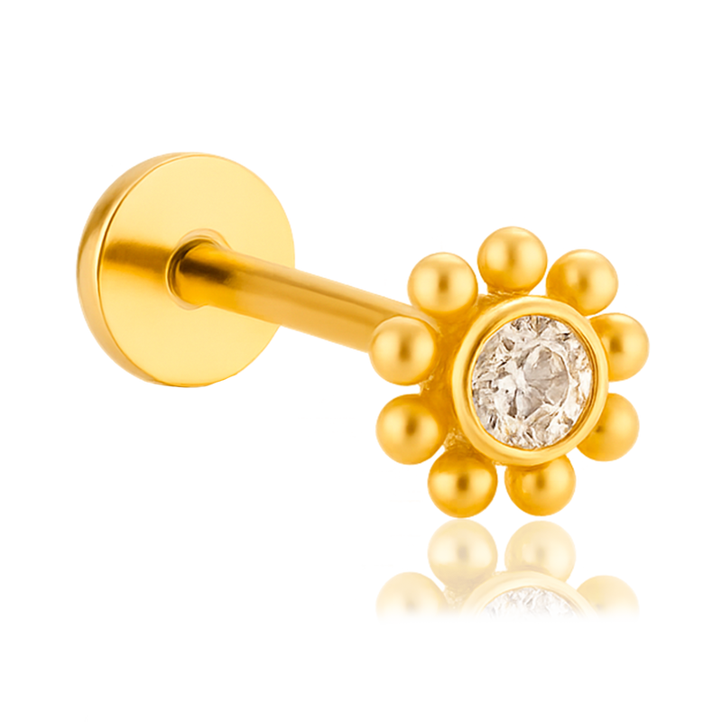 Pendiente Sunflower Oro
