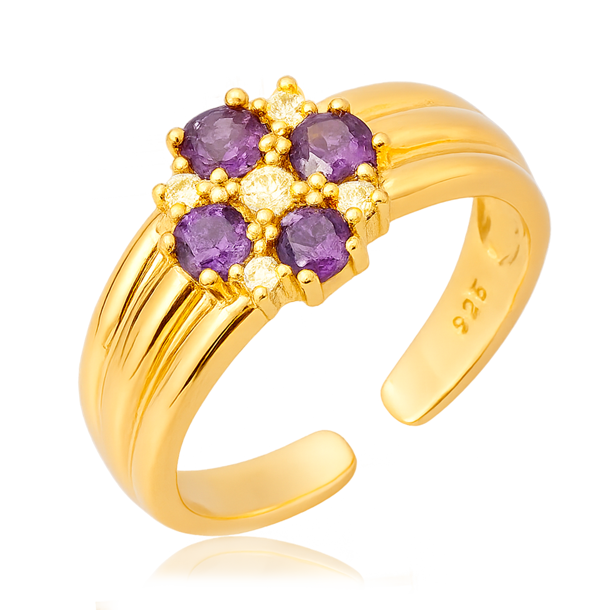 Anillo Parisa Lila Oro