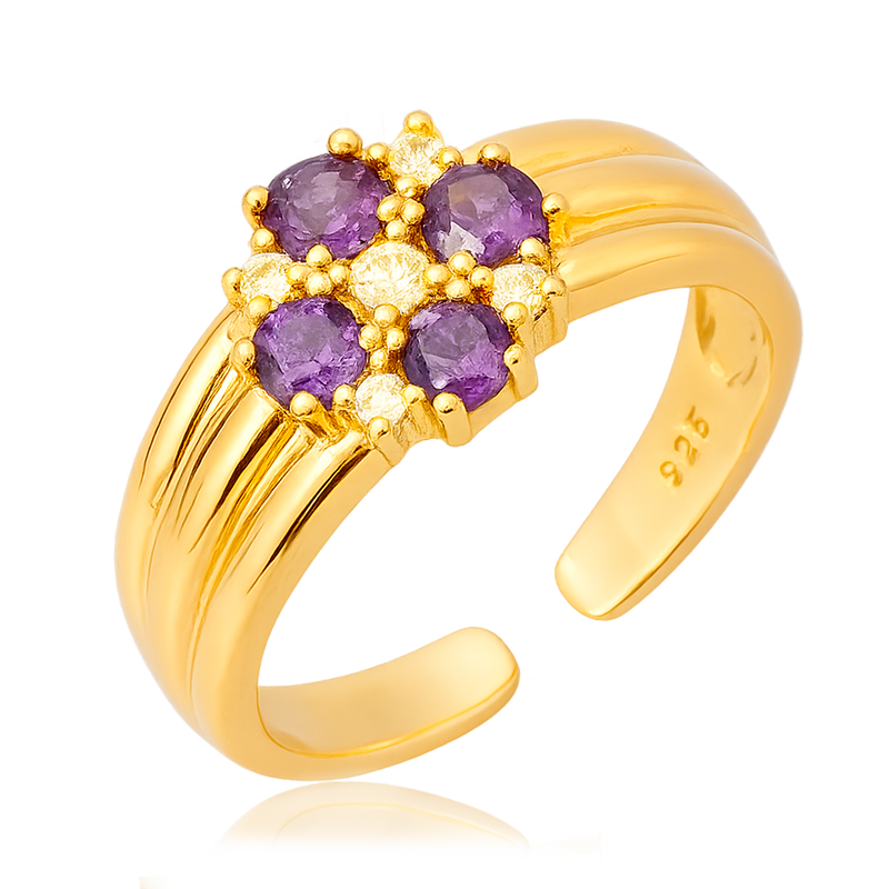 Anillo Parisa Lila Oro