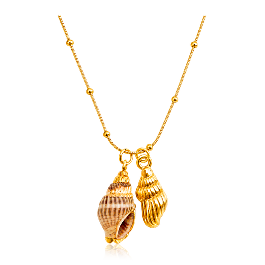 Collana Oceana Conca Marina Naturale Oro