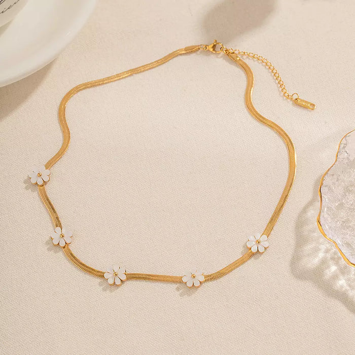 Collar Margaritas Nácar Oro