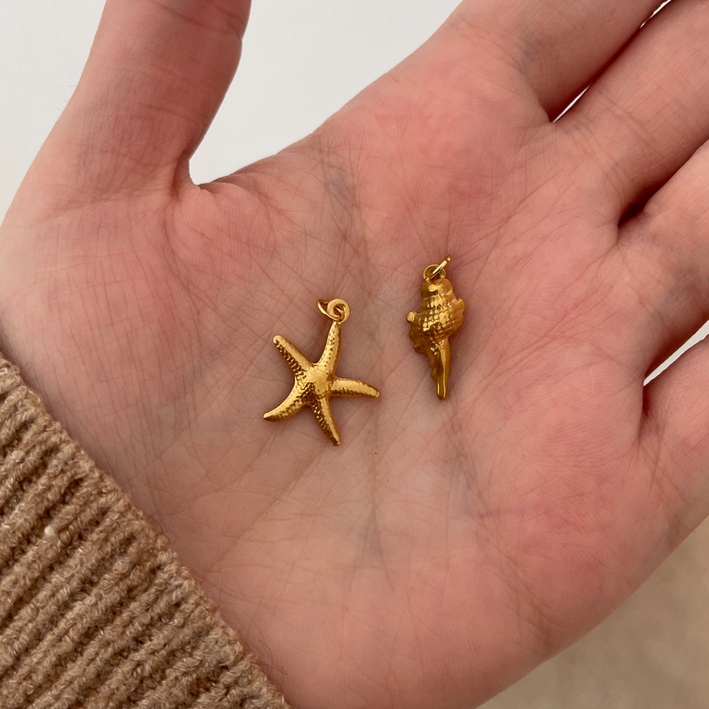 Ciondoli Stella Marina e Conchiglia Marina Oro