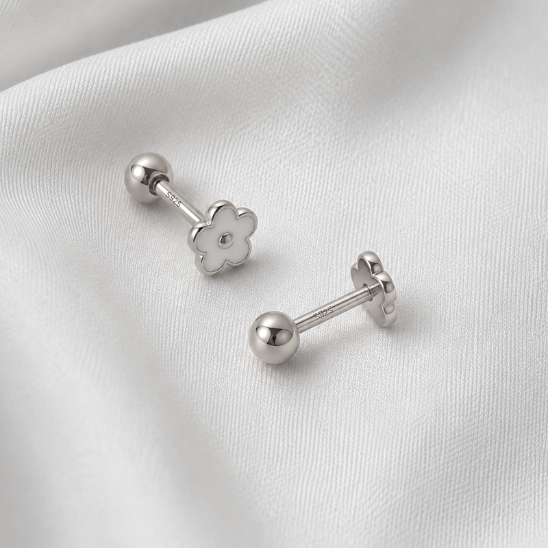 Gold Mini Moon Earring