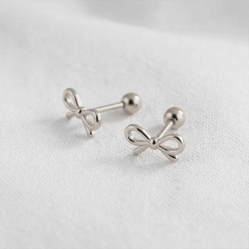 Orecchino Mini Fiocco Argento