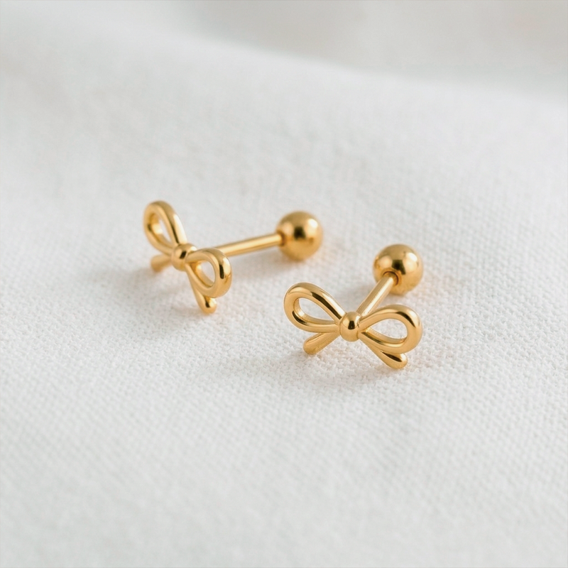 Orecchino Mini Fiocco Oro