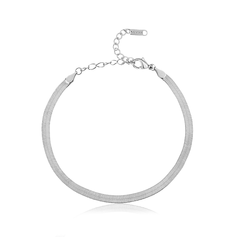 Pulsera Cadena de Serpiente Plata - 3mm