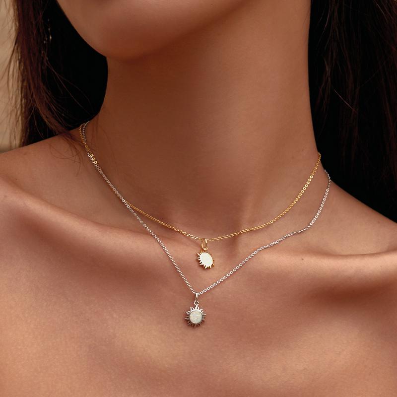 Collar Opal Sun Plata