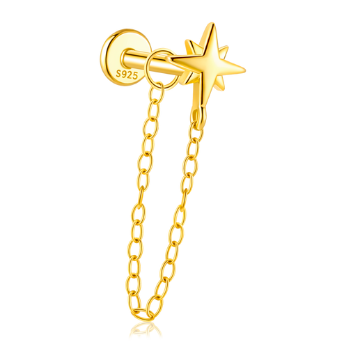 Pendiente Astra Cadenita Oro