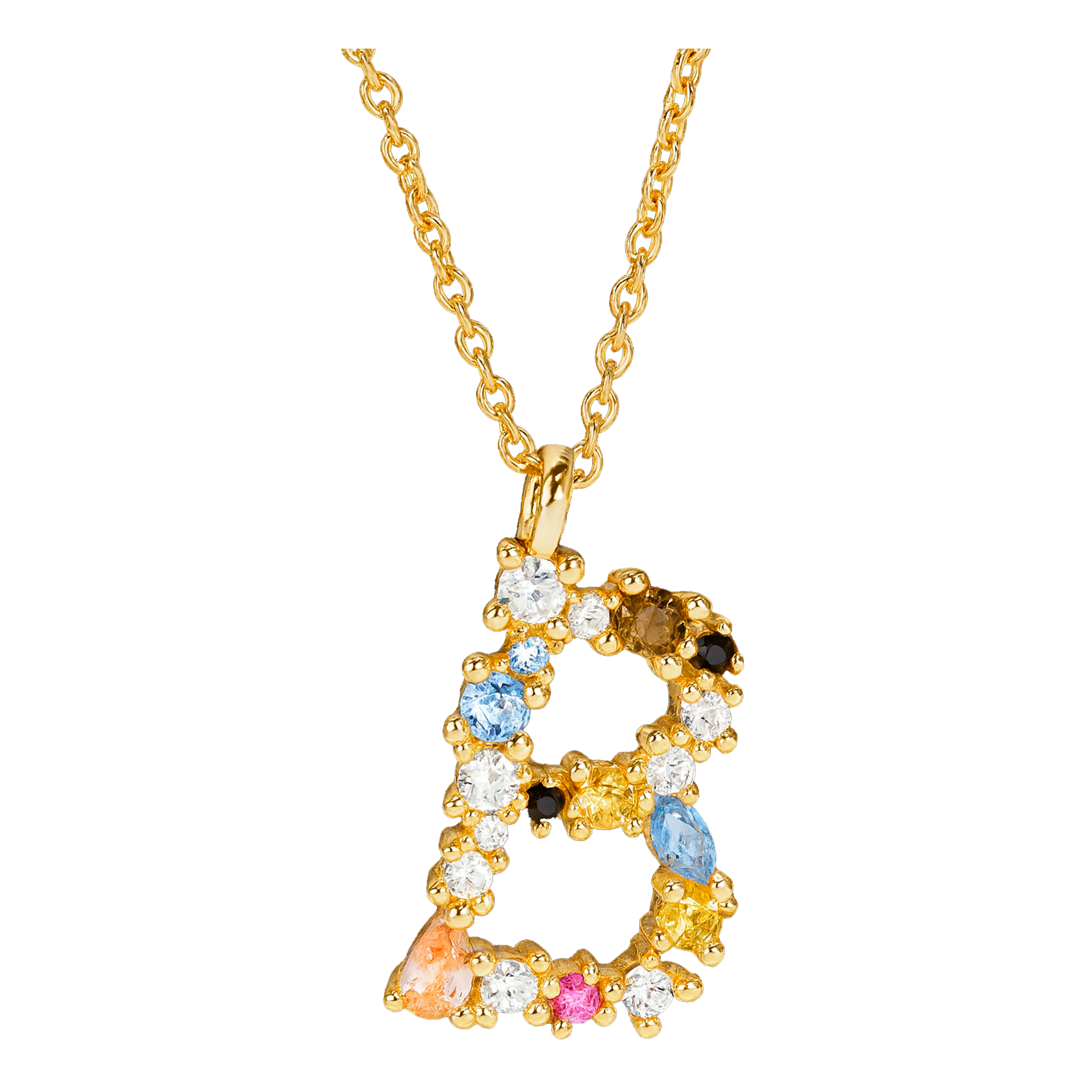 Collar Colorful Inicial Oro