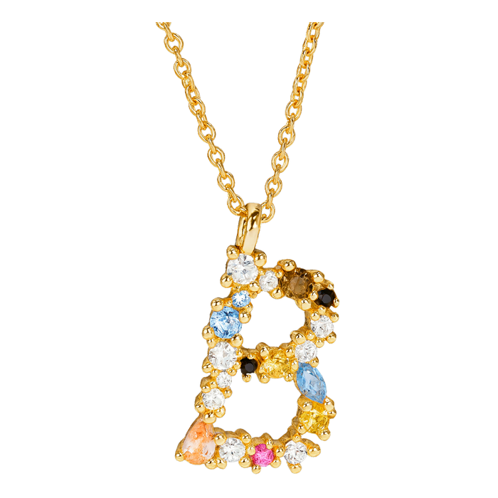 Collana Colorata Iniziale Oro