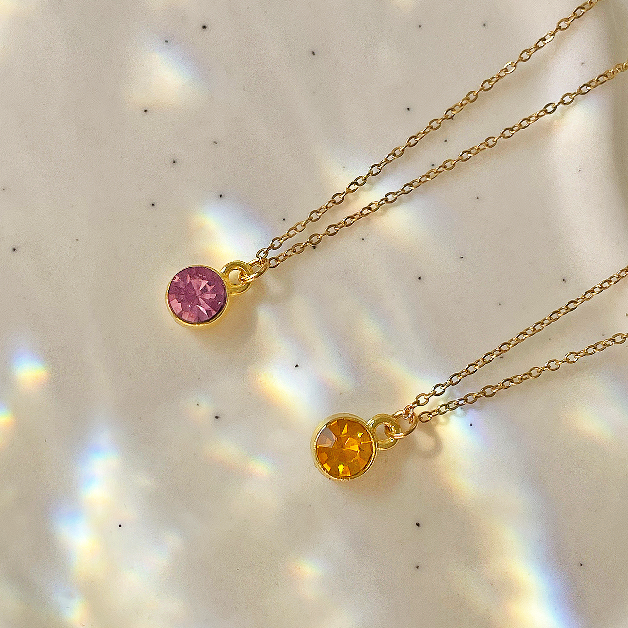 Collar Orange Dot Oro