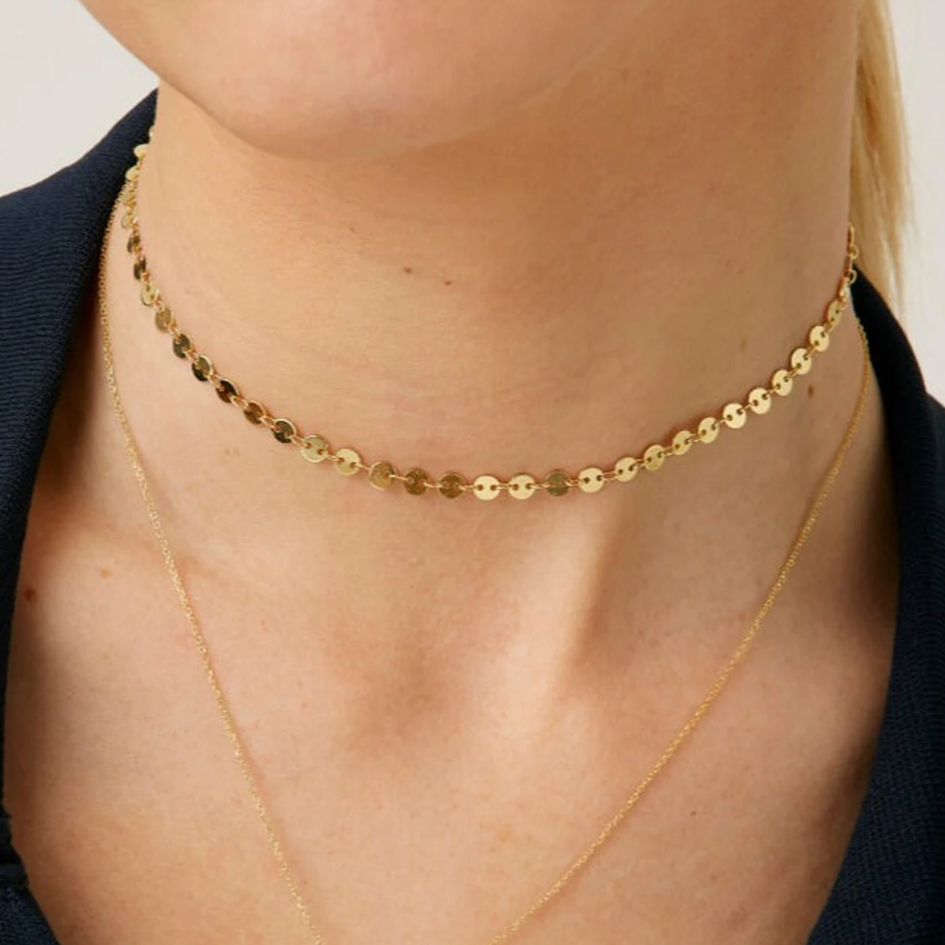 Choker Mini Monedas Oro