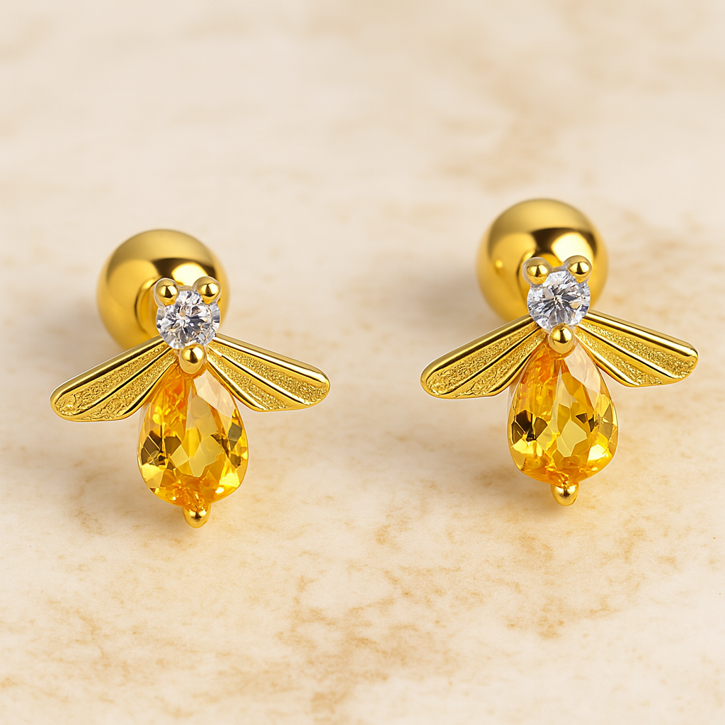 Pendiente Luciérnaga Oro