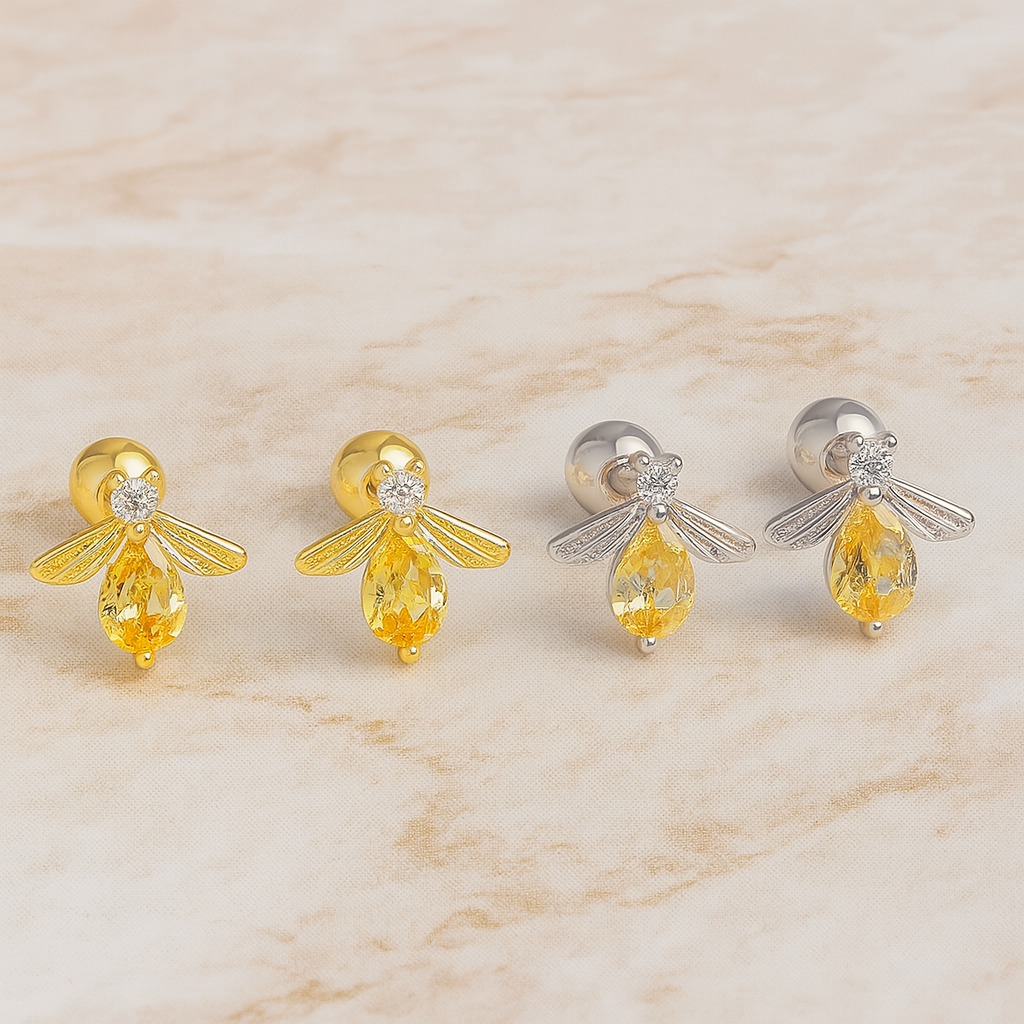 Pendiente Luciérnaga Oro