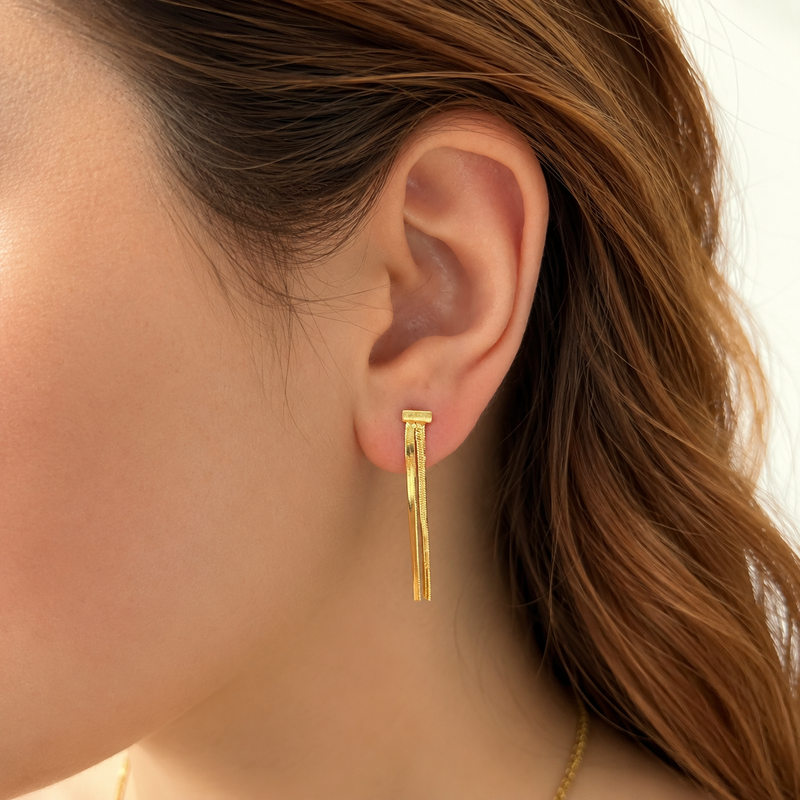 Pendientes Cascade Oro