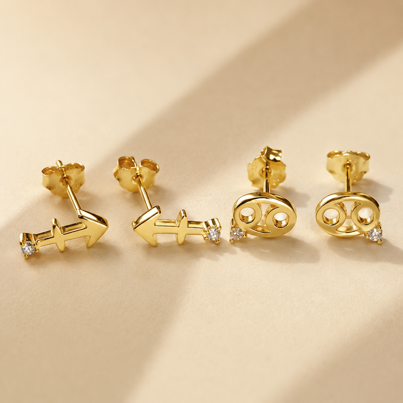 Pendiente Mini Zodiaco Oro