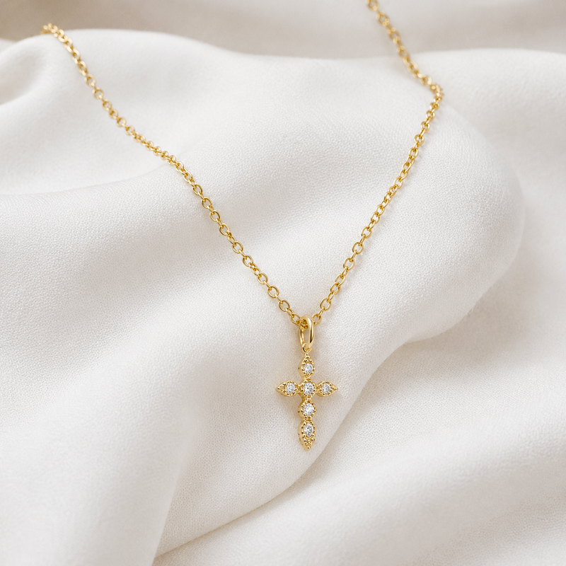 Collar Mini Elegant Cruz Oro