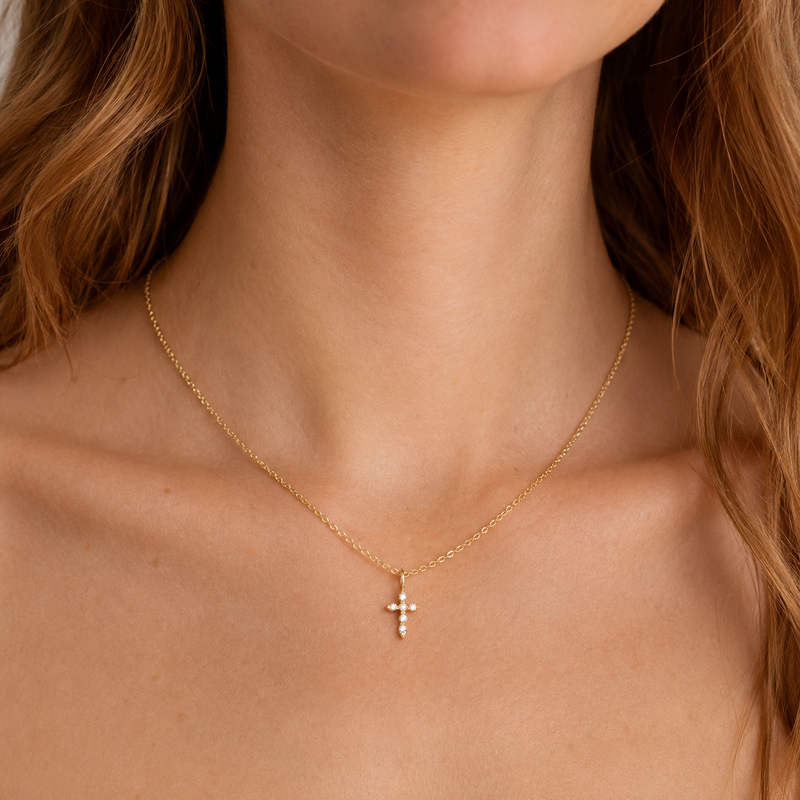 Collar Mini Elegant Cruz Oro