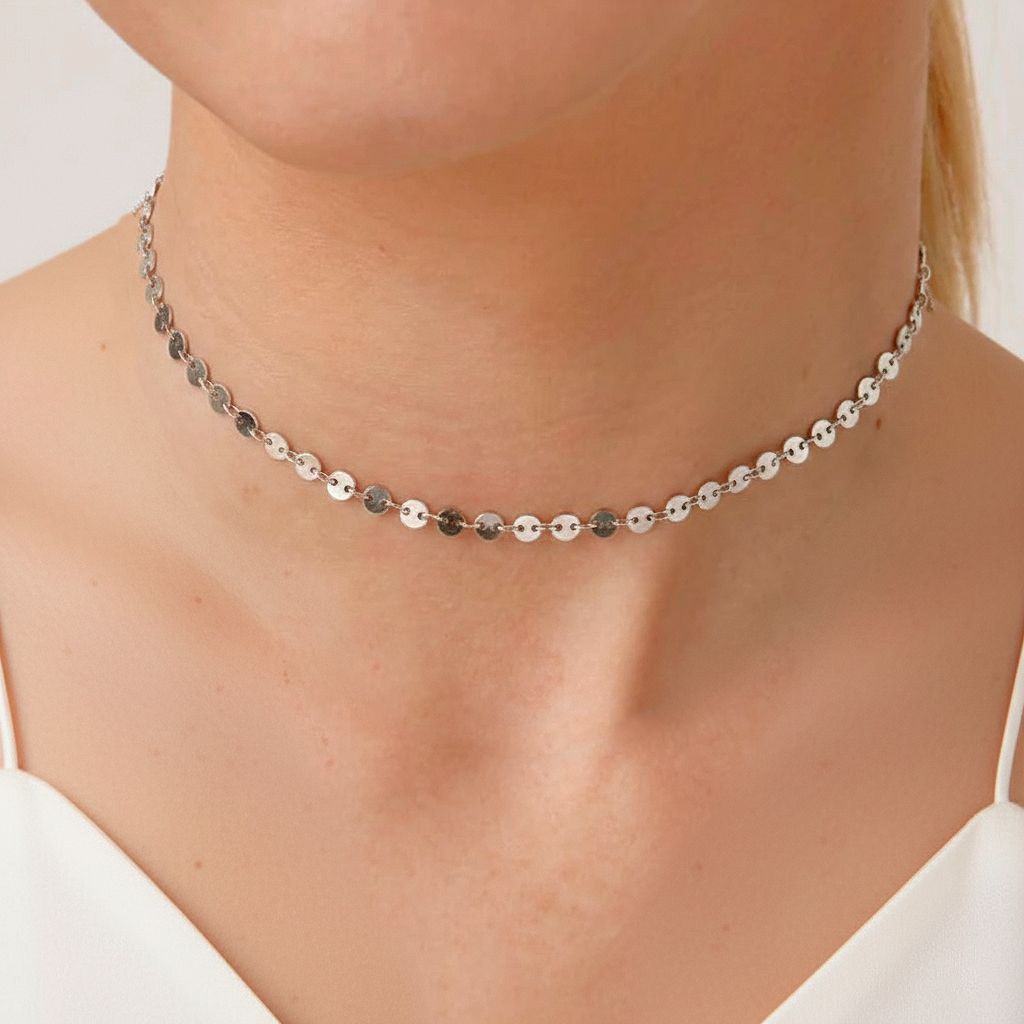 Choker Mini Monedas Plata