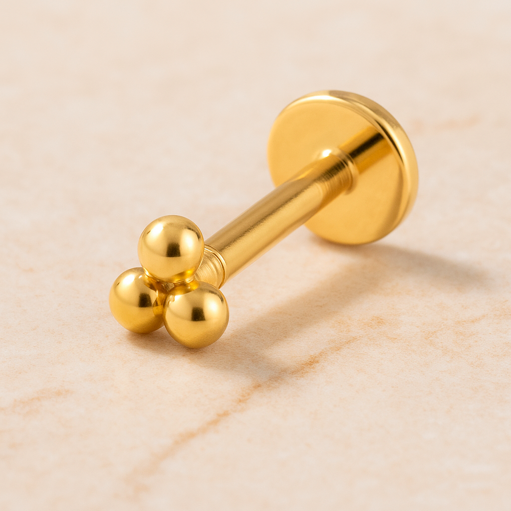 Pendiente Tres Bolitas Oro