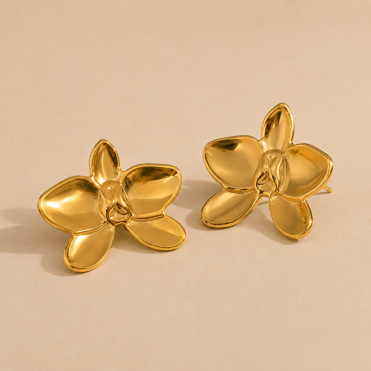 Pendientes Orquidea Oro