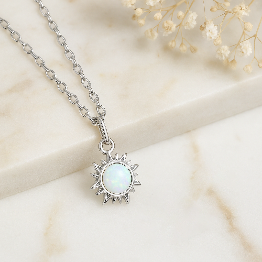 Collar Opal Sun Plata