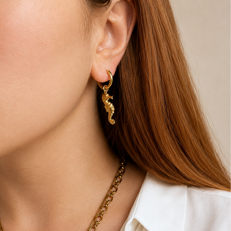 Aros Small Basic Caballito de Mar Oro