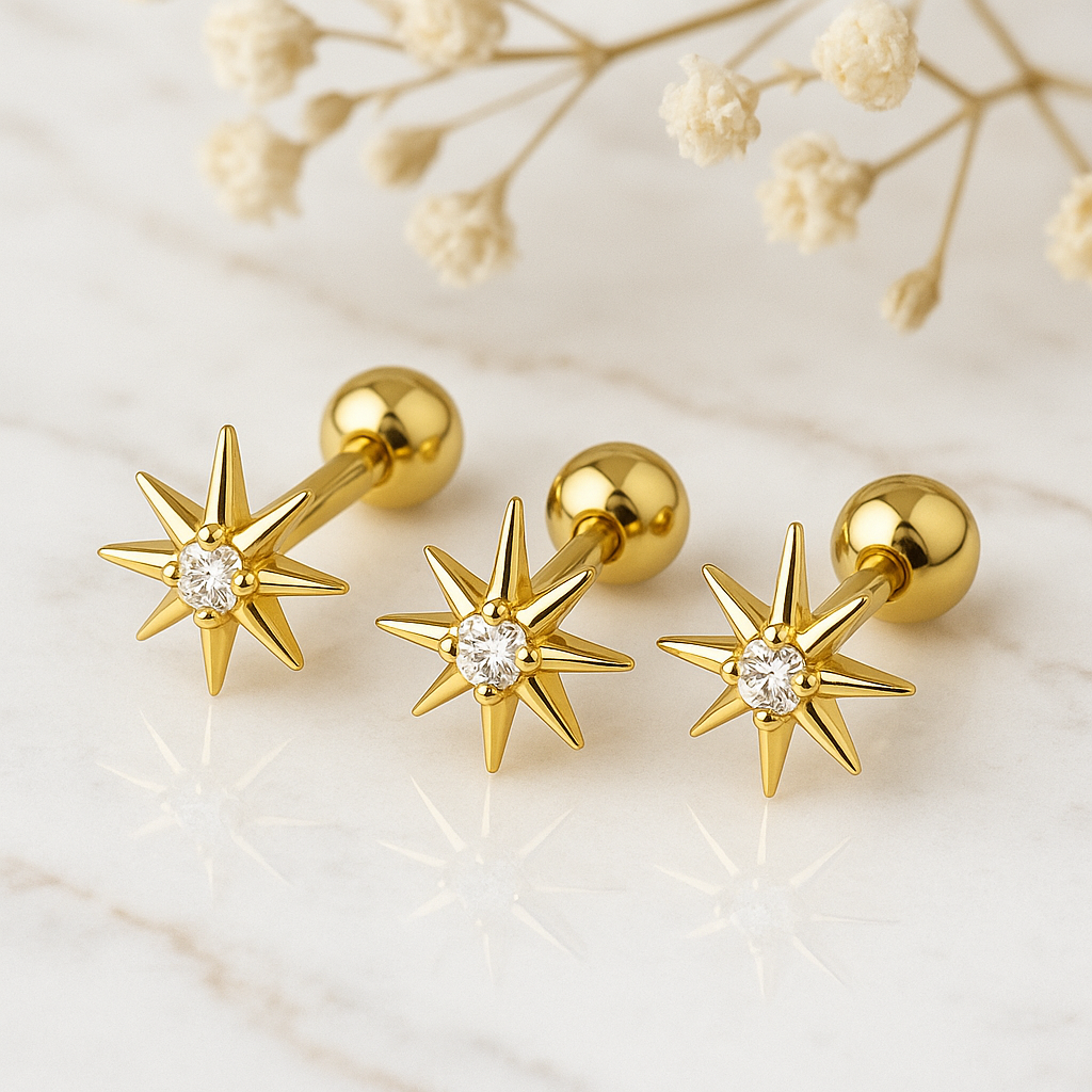 Pendiente Mini Stella Oro